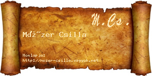 Mózer Csilla névjegykártya