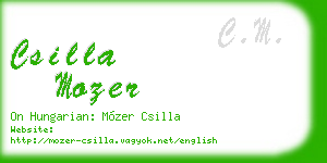 csilla mozer business card